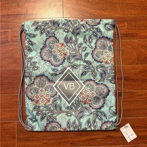 Vera Bradley Blue and Gray Drawstring Bag